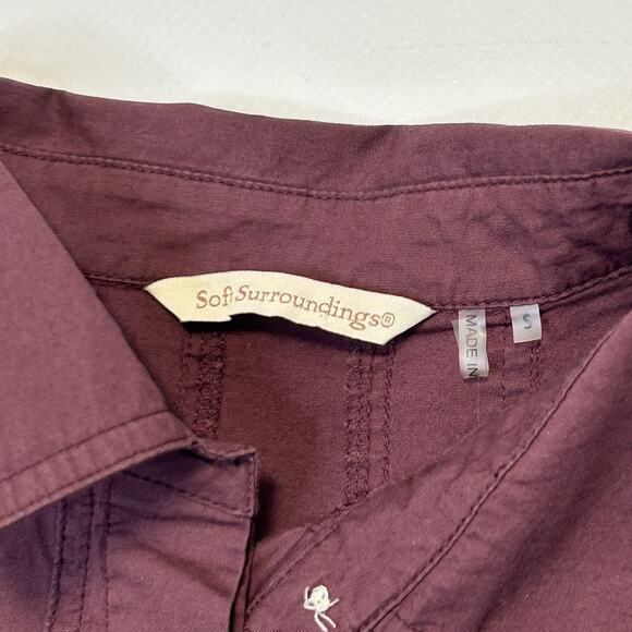 Soft Surroundings Seems Perfect Shirt Button Up Artsy Lagenlook Boho Size Small - Picture 4 of 10